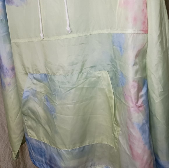 Spirit Jersey Tie Dye Hooded Windbreaker XXL Unisex Pastel - Picture 6 of 10